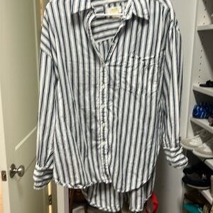 Anthropologie Maeve striped relaxed button down size medium